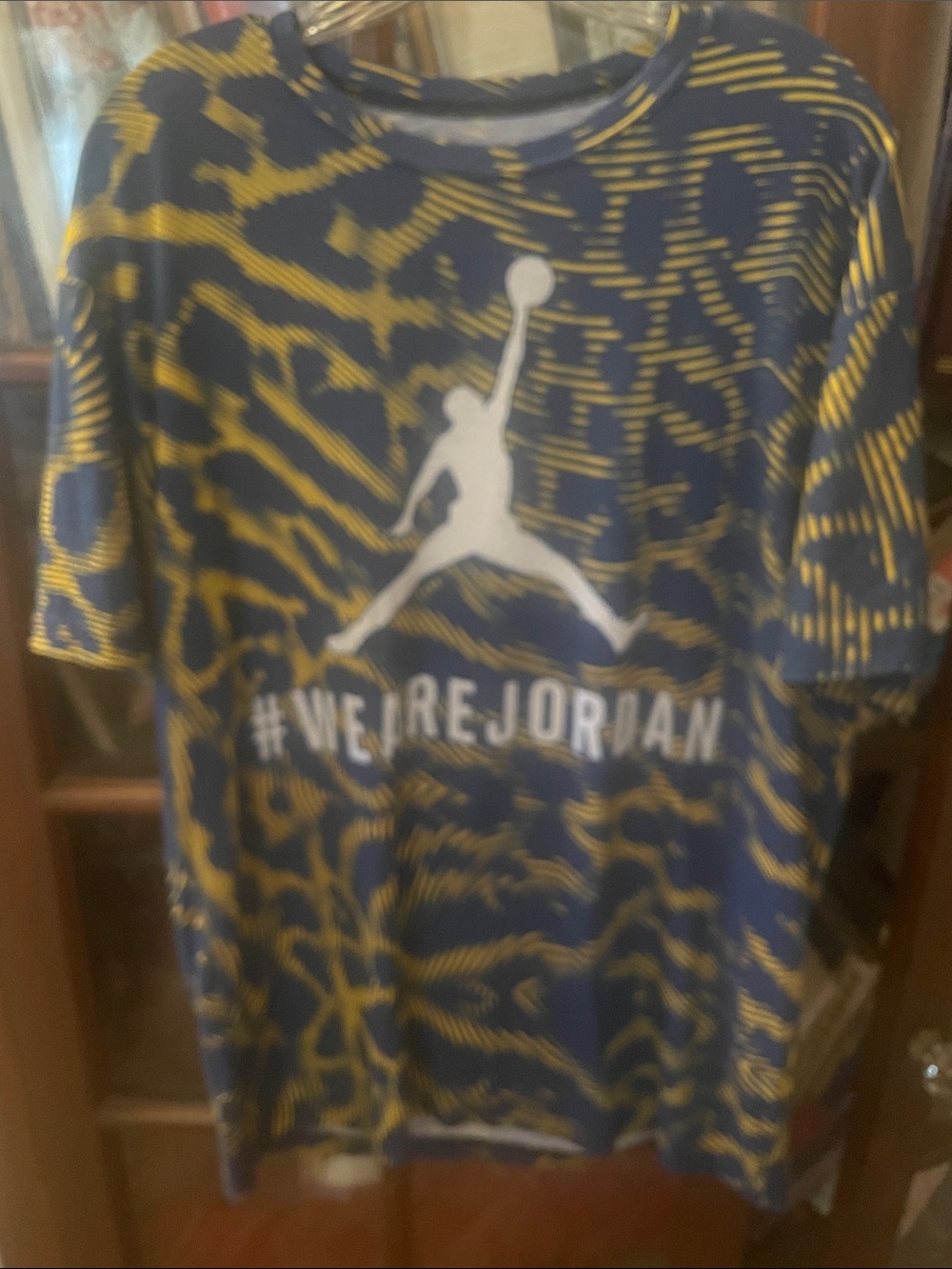 Jordan Short-Sleeve Graphic Tee in Navy and Yellow